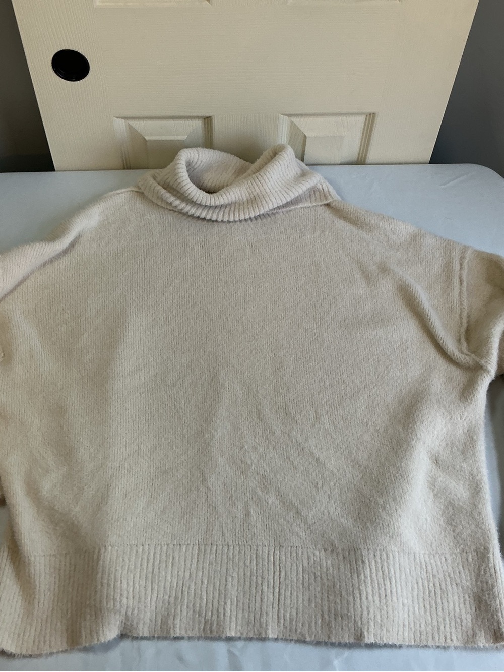 aerie Cream Turtleneck Sweater